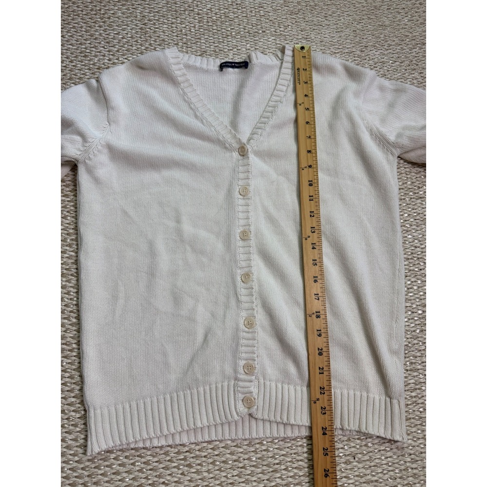 Brandy Melville Cream Oversized V-Neck Button Front Knit Cardigan Sweater chunky - Picture 7 of 8